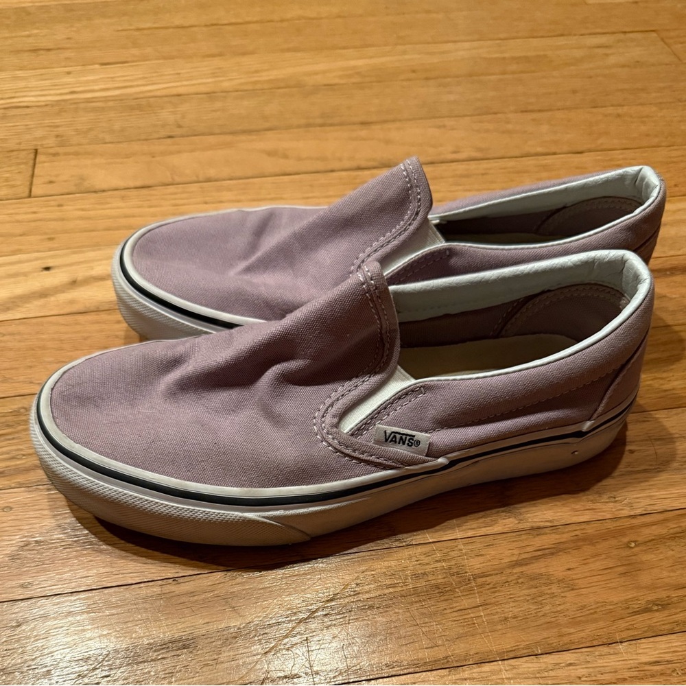 Vans Slip-On Sneakers – Lavender/Pink Canvas Women’s Size 6.5
